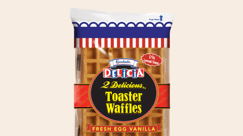 Gardenia Delicia Toaster Waffles Fresh Egg Vanilla