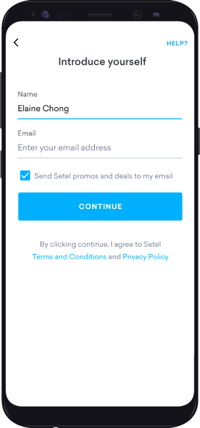 Screen Onboarding Name Email