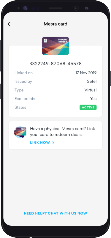 Screen Mesra Card Activate