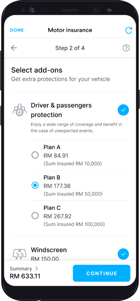 Screen Insurance Customize
