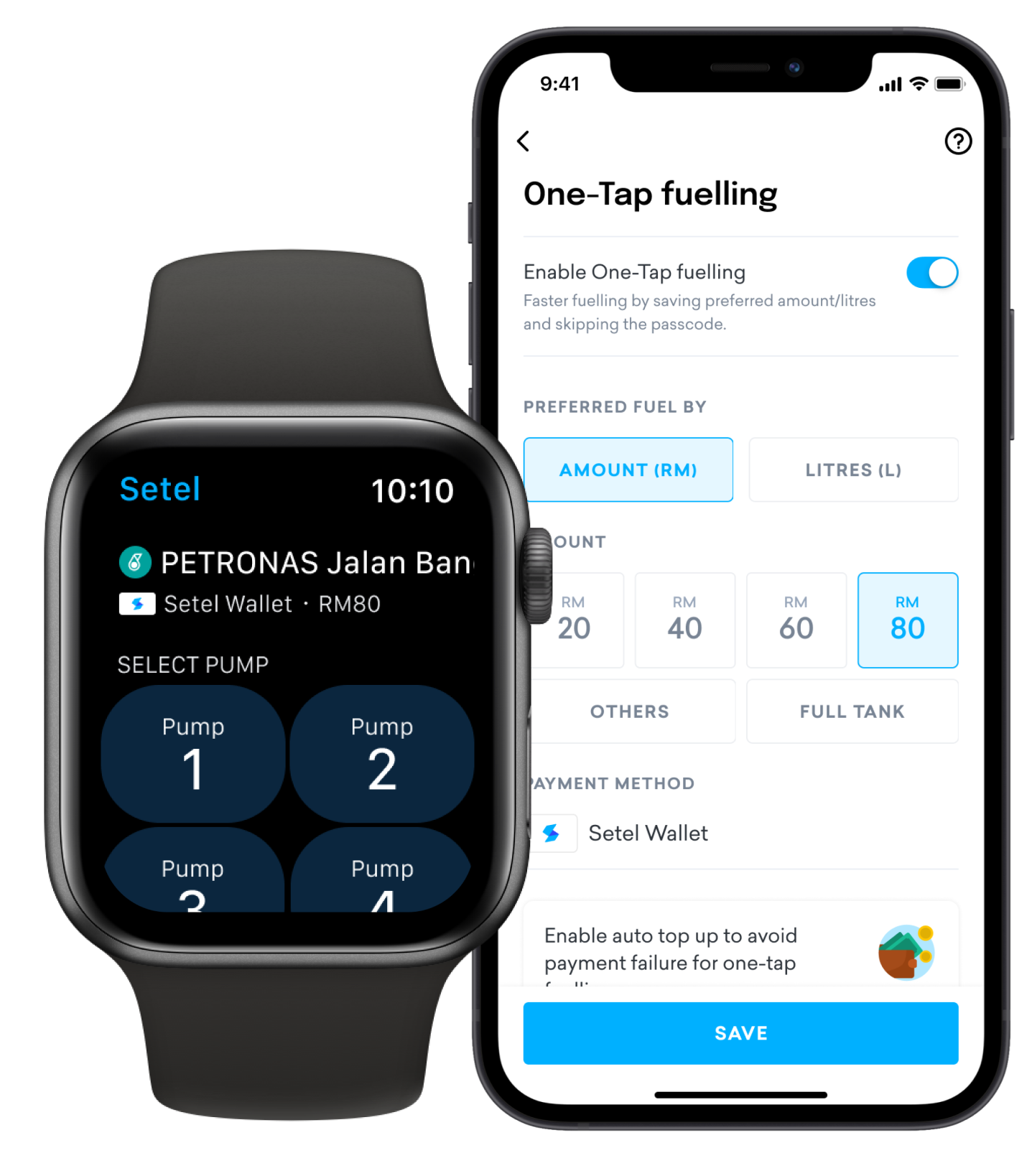 Setel Watch One Tap
