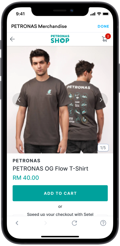 Petronas Merchandise Step 2