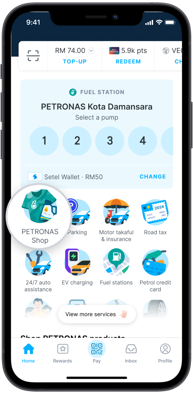Homepage 3.0 Petronas Shop
