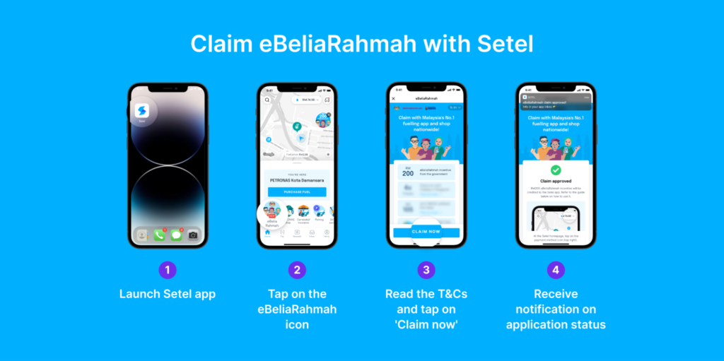 Steps to claim eBeliaRahmah with Setel