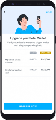 Screen Upgrade Setel Wallet